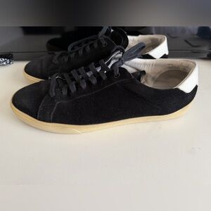 Saint Laurent SL/06 Leather Trimmed Suede Sneakers